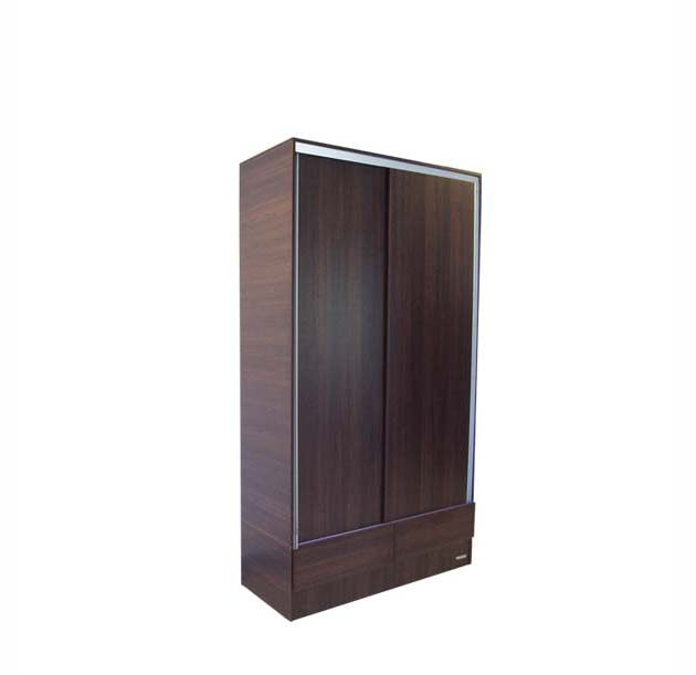 Placard corredizo 2 puertas con cajones