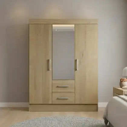 Ropero de 3 puertas con espejo